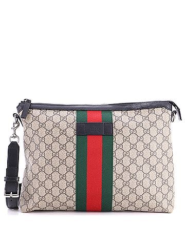 Gucci Web Messenger Bag GG Coated Canvas Large (view 1)