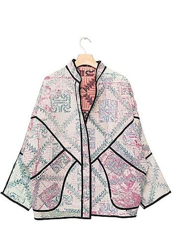 Free People THE ISHANI VINTAGE CROSS-STITCH QUILTED JACKET Jacket (view 1)