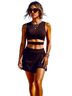Shein Black Active Skort Size 1X - photo 1