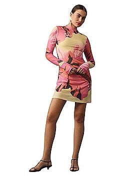 FARM Rio Farm Rio Mock-Neck Slim Mesh Dress Casual Dress (view 1)