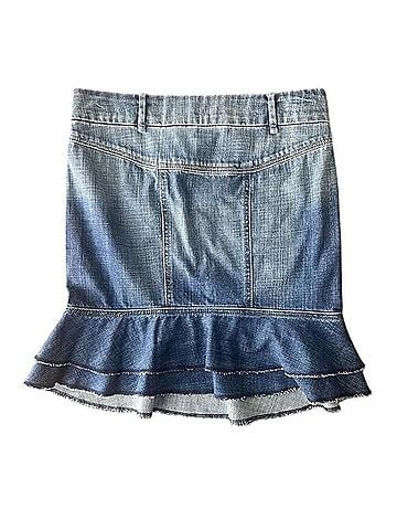 7 For All Mankind Denim Skirt (view 2)
