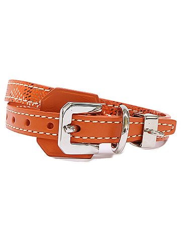 Goyard GOYARD Edmond Goyardine Canvas Double Bracelet, Orange Silver, Women's (view 2)