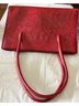 Alexis David 100% Leather Floral Red Leather Tote One size - photo 4