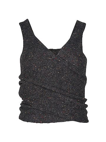 Isabel Marant Isabel Marant Tie Back Sleeveless Top in Grey Alpaca Wool (view 1)