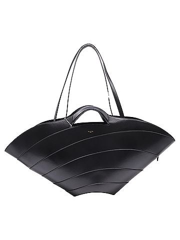 Alaïa  Alaïa Large Khaima Tote Bag in Black Calf Leather (view 1)