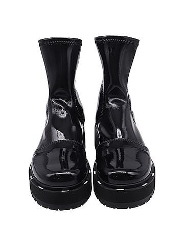 Fendi Fendi Neoprene Combat Boots in Black Patent Leather (view 2)