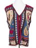 Koret Floral Blue Red Ivory Sweater Vest Size M - photo 1