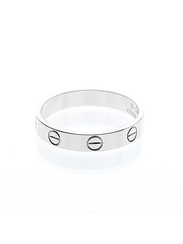 Cartier Cartier Mini Love Ring White Gold (18K) Fashion No Stone Band Ring Silver (view 2)