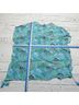 Helen Jon 100% Rayon Tropical Blue Green Teal Blouse Size S - photo 7