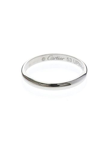 Cartier Cartier 1895 Wedding Ring Platinum Fashion No Stone Band Ring Silver (view 1)