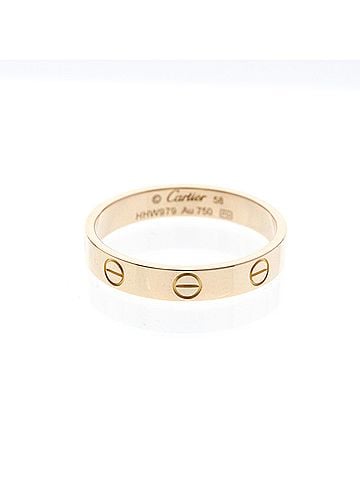 Cartier Cartier Mini Love Ring Pink Gold (18K) Fashion No Stone Band Ring Pink Gold (view 1)