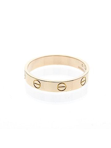 Cartier Cartier Mini Love Ring Pink Gold (18K) Fashion No Stone Band Ring Pink Gold (view 2)