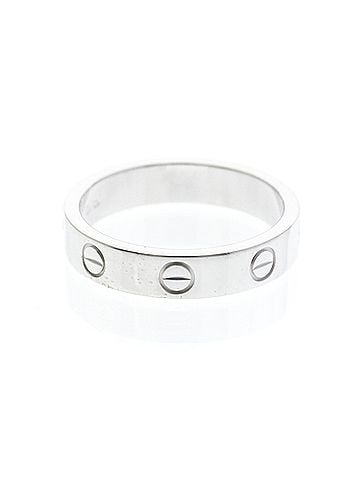 Cartier Cartier Mini Love Ring With 1 Diamond White Gold (18K) Fashion Diamond Band Ring Silver (view 2)