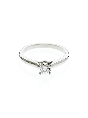 Cartier Cartier 1895 Solitaire Ring Platinum Fashion Diamond Band Ring Carat/0.31 Silver (view 1)