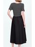 Gap Stripes Black White Casual Dress Size L - photo 5