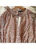 Lulus 100% Polyester Floral Tan Red Romper Size L - photo 9