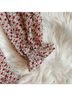 Lulus 100% Polyester Floral Tan Red Romper Size L - photo 12