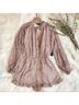 Lulus 100% Polyester Floral Tan Red Romper Size L - photo 7