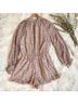 Lulus 100% Polyester Floral Tan Red Romper Size L - photo 14