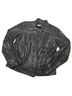 Florence Moon 100% Leather Solid Black Leather Jacket Size M - photo 1