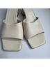 aeydē 100% Leather Solid White Heels Size EU 38 1/2 - photo 3