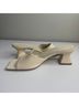 aeydē 100% Leather Solid White Heels Size EU 38 1/2 - photo 9
