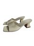 aeydē 100% Leather Solid White Heels Size EU 38 1/2 - photo 1