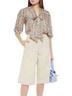 Tory Burch 100% Silk Floral White Red Green Blue Long Sleeve Blouse Size 8 - photo 4