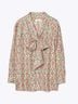Tory Burch 100% Silk Floral White Red Green Blue Long Sleeve Blouse Size 8 - photo 5