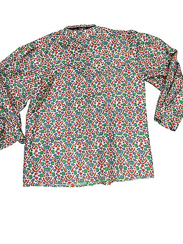 Tory Burch Floral Tie-Neck Blouse Long Sleeve Blouse (view 2)