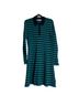 Boden Stripes Blue Green Casual Dress Size 14 - photo 1