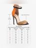 Zara 100% Suede Color Block Orange Tan Black Heels Size 10 - photo 8