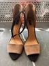 Zara 100% Suede Color Block Orange Tan Black Heels Size 10 - photo 9