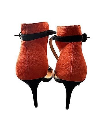 Zara Color Block Suede Ankle-Strap Heels Heels (view 2)