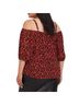 Torrid 100% Polyester Animal Print Red Black Short Sleeve T-Shirt Size 4X - photo 2
