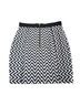 H&M Chevron-herringbone Black White Casual Skirt Size 12 - photo 2