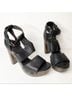 Stuart Weitzman Solid Black Sandals Size 10 - photo 5