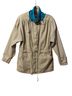 London Fog Print Tan Blue Jacket Size M - photo 1