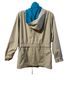 London Fog Print Tan Blue Jacket Size M - photo 2