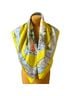 Tory Burch 100% Silk Print Yellow Blue Scarf One size - photo 1