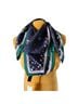 Tory Burch 100% Silk Print Blue Green Scarf One size - photo 1