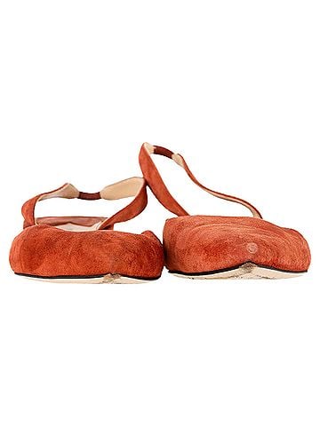 Paul Andrew Paul Andrew Rhea 15 Slingback Flats in Orange Suede (view 2)