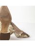 Charles David Snake Print Brown Ivory Heels Size 5 - photo 6