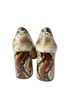 Charles David Snake Print Brown Ivory Heels Size 5 - photo 2
