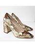 Charles David Snake Print Brown Ivory Heels Size 5 - photo 3