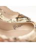Charles David Snake Print Brown Ivory Heels Size 5 - photo 7