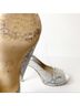 Donald J Pliner Snake Print Gray Silver Heels Size 9 - photo 7