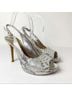 Donald J Pliner Snake Print Gray Silver Heels Size 9 - photo 3