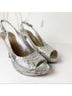 Donald J Pliner Snake Print Gray Silver Heels Size 9 - photo 6