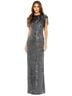 Mac Duggal 100% Polyester Solid Silver Black Cocktail Dress Size 10 - photo 1